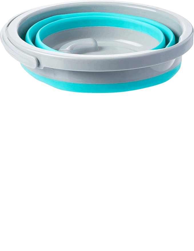 Balde 5L Retrátil Verde Água