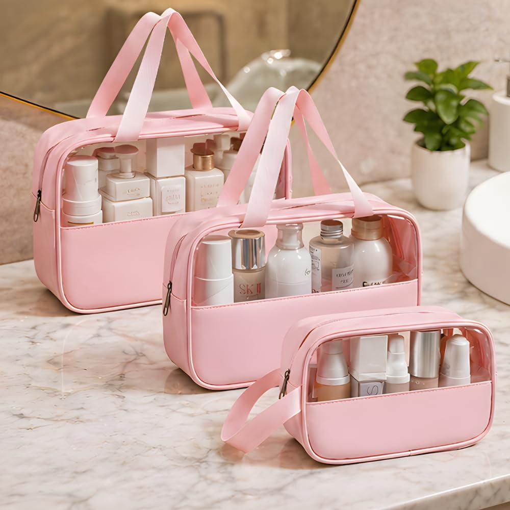 Kit Necessaire 3 em 1 Transparente