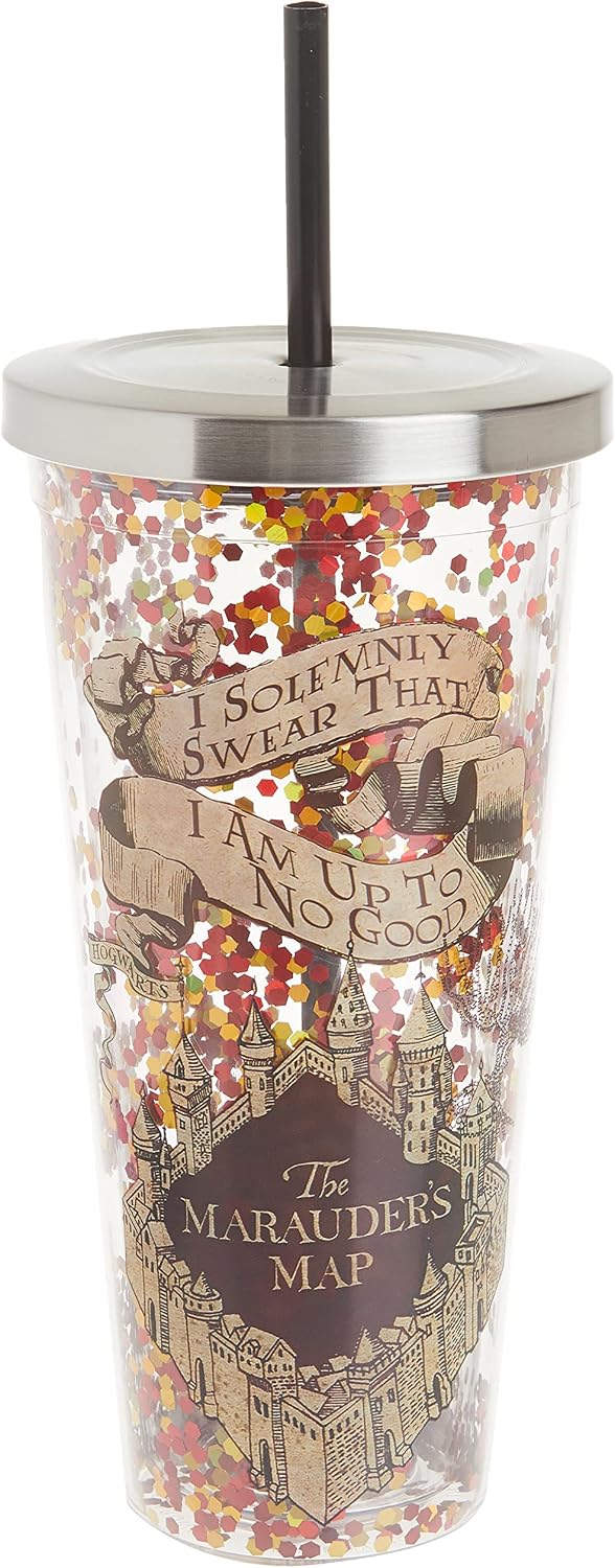 Copo Térmico Harry Potter Spoontiques com Canudo