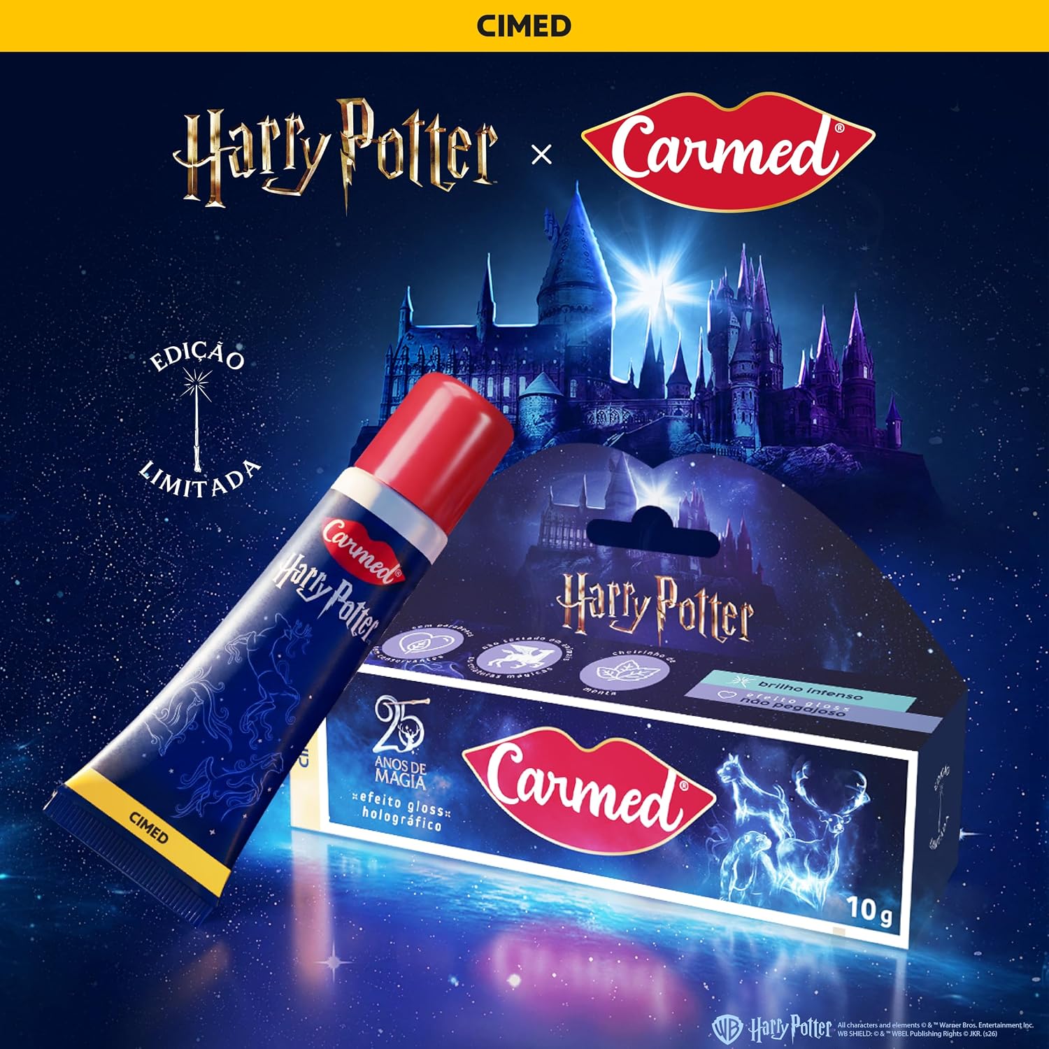 Carmed Gloss Labial Harry Potter - Edição Limitada Sabor Menta