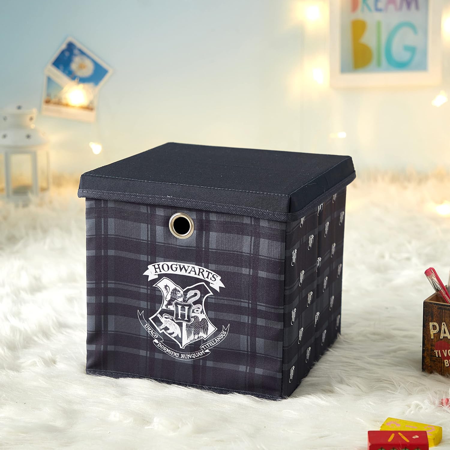 Cubo de Armazenamento Dobrável Harry Potter com Tampa Removível