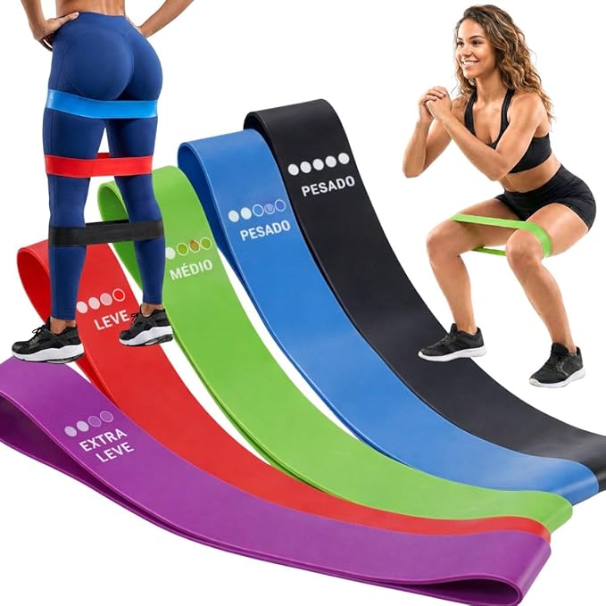 Kit de Faixas Elásticas Para Treino