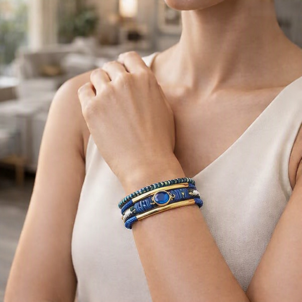 Pulseira Feminina em Couro