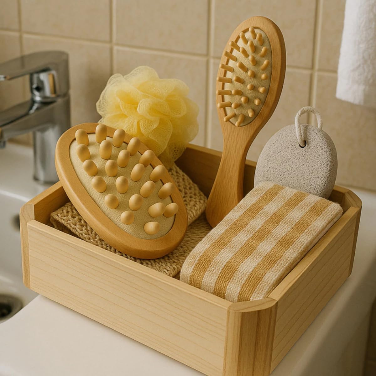 Kit Banho Spa Madeira Relaxante