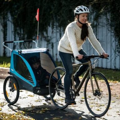 Bike Trailer Com Dois Assentos Para Bebês