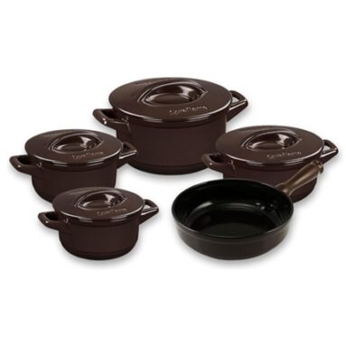 Conjunto de Panelas Cerâmica Chocolate